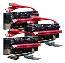 Kit 3 Placa Riser V009s Pci-e Express 16x Mineiração Usb 3.0