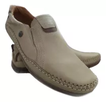 Mocasín Ringo Bilgax 09 Hombre Cuero Liso Beige