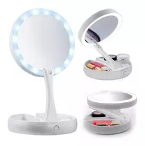 Espejo Circular Aumento Y Luces Led Maquillaje Rey Ofertas