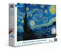 Quebra Cabeça 1000 Pçs Obra De Arte Noite Estrelada Van Gogh