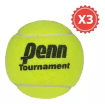 Pelota Tenis Penn Tournament X 3 Sello Negro Cemento Tennis
