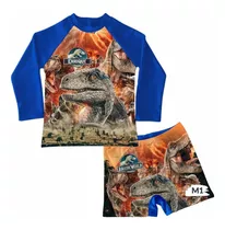 Conjunto De Traje De Baño Niño Jurassic World Dinosaurio 