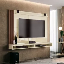 Painel Para Tv Até 50 Polegadas Dijon Off White Cor Off White/nature