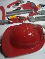 Set Casco De Bombero Juguete Para Niños Más 16 Accesorios 