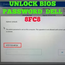 Notebook Dell Bios Bloqueado 8va 9 10 11gen 8fc8  Password 