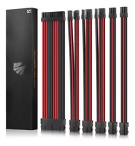 Kit De Cables Atx/eps/8-pin Pci-e/6-pin Asiahorse Rojo Mix