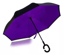 Paraguas Sistema Invertido Reforzado Antiviento + Colores