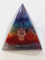 Orgon Pirámide 7 Chakras Orgonita 6,5 Cm. De Altura 