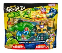 Kit Bonecos Hulk Thanos Goo Jit Zu Guerra Infinita Original