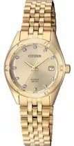 Reloj Citizen Eu605253p Original Mujer E-watch Color De La Correa Dorado