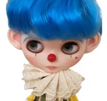 Boneco Blythe Pierrot Colorido Menino Palhaço Circo Vintage