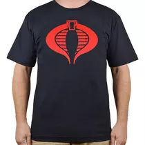 Camiseta Comandos Em Ação Gi Joe Logo Cobra Vermelho