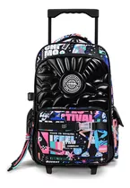 Chimola Mochila Con Carro Trama Festival Black C2 18p Tr68