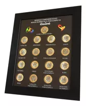 Quadro Porta Moedas Olimpiadas Coleção De Notas