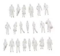 20 Escala Humana Blanca Maqueta Modelo Diorama Esc 1:50