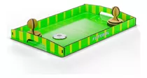 Mini Hockey De Mesa Tema Futebol Com 2 Rebatedores E 1 Disco