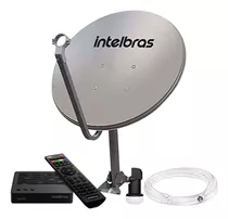 Kit Receptor Digital Full Hd Intelbras + Antena + Cabo + Lnb