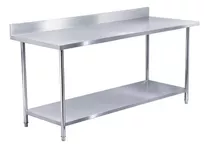 Mesa De Trabajo Gastronómica Moretti Acero Inoxidable 140cm