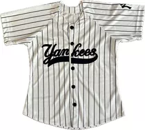 Jersey Camisa Casaca De Dama Yankees Ny Blanca Bordada