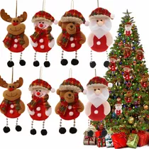 Adornos Colgantes De Peluche Para Árbol De Navidad 8 Piezas