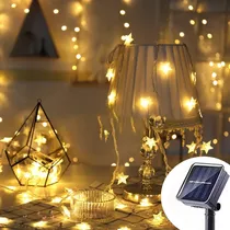 Serie Solar Navideñas Decorativas Luces Exterior  32m 300led