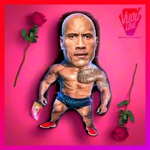 Cojín Peluche La Roca Dwayne Johnson Chiquito 40cm Vudú Love