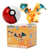 Charizard Articulado 11 Cm + Pokebola De 7cm C/ Caixa B50c+