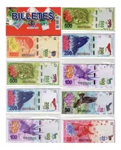 Dinero Juguete X60 Billetes Argentinos Didactico 