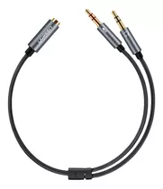 Cable Adaptador Plug De 2 Jack Hembras A 1 Plug Macho Ugreen 20899 Negro De 20cm