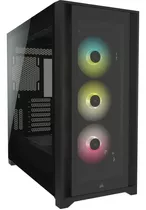 Gabinete Gamer Corsair Icue 5000x Rgb Vidrio Templado Black Color Negro