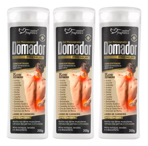 Kit Gel Domador Massageador Alivia A Dor Sebo De Carneiro