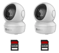 Combo X2 Ezviz C6n 1080p Seguimiento 360º + 2 Memorias 64gb