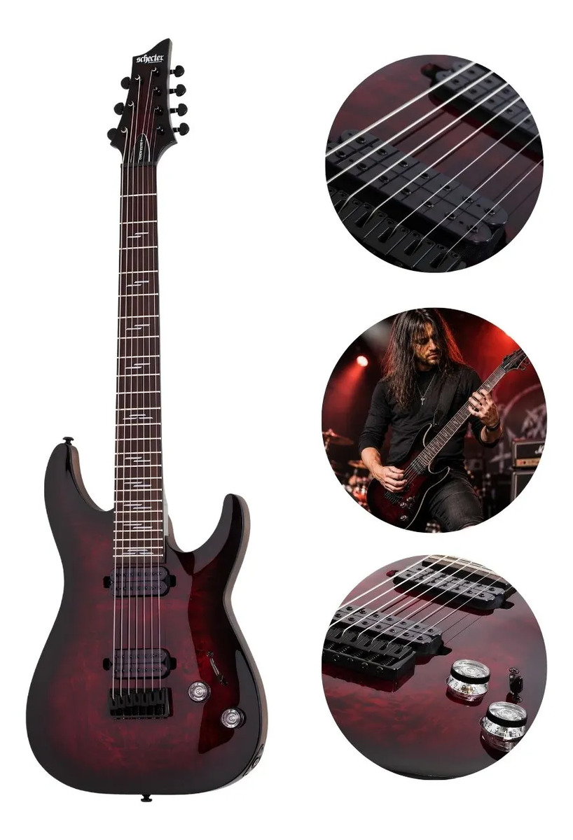 Guitarra Schecter Diamond Series 7 Cordas | Mercado Livre