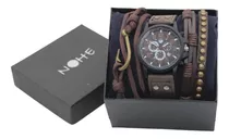 Set Para Hombre, Reloj, Tipo Militar, Cartera, Estuche