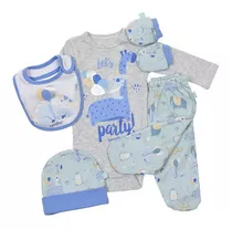 Set 5 Piezas Baby Gift Bambino Creations Animales Celeste