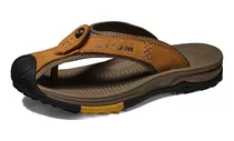 Chanclas De Exterior De Cuero Para Hombre