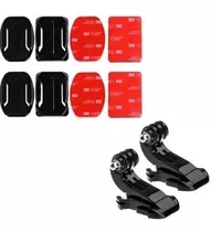 Kit Gopro Suportes Adesivos Curvos E Retos J Hook