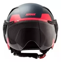 Casco Hawk Rs9 Bullet Abierto Fucsia Azul  Wagner Motos