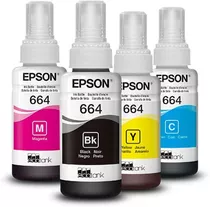 Kit Tinta Epson T664 L395 L380 L375 L220 L455 Cores Ecotank