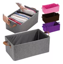 Canasta Caja Organizador Rigido Plegable Para Ropa Closet