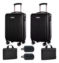 Set X2 Maleta Cabina Homely 10kg + Bolso Notebook + Necesser