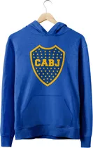 Buzo Canguro Boca Juniors Escudo En El Pecho Azul Francia