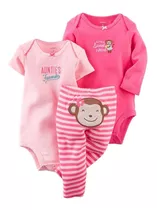 Carter´s Set 2-3 Piezas Bodies Pantalon Nena - Nene