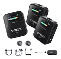 Micrófonos Synco G2 A2 Solapa Omnidireccional Color Negro