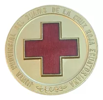 Medalla 50 Años De La Cruz Roja 1960 Bronce Esmaltado