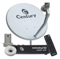 Kit Century Midiabox Receptor Digital Antena Lnbf Ku Cabo