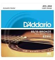 Cuerdas D'addario Ez910 Para Guitarra Acústica 11/52 Dadario