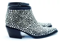 Botas Mujer Texanas Tachas Moda Cuero Art 1321 Cira