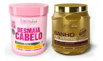 Kit Máscaras Desmaia Cabelo E Banho De Verniz Forever Liss