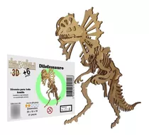 Quebra Cabeça 3d Dinossauro Dilofossauro Mdf